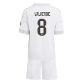 Real Madrid Federico Valverde #8 Hjemmebanetrøje Børn 2025-26 Kortærmet (+ Korte bukser)