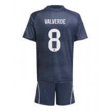 Real Madrid Federico Valverde #8 Udebanetrøje Børn 2025-26 Kortærmet (+ Korte bukser)