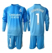 Real Madrid Thibaut Courtois #1 Målmand Hjemmebanetrøje Børn 2025-26 Langærmet (+ Korte bukser)