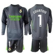 Real Madrid Thibaut Courtois #1 Målmand Tredjetrøje Børn 2025-26 Langærmet (+ Korte bukser)