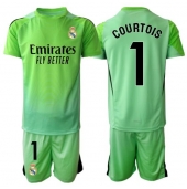 Real Madrid Thibaut Courtois #1 Målmand Udebanetrøje Børn 2025-26 Kortærmet (+ Korte bukser)