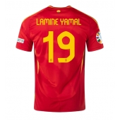 Spanien Lamine Yamal #19 Hjemmebanetrøje EM 2024 Kortærmet