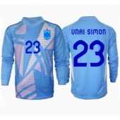 Spanien Unai Simon #23 Målmand Hjemmebanetrøje EM 2024 Langærmet