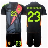 Spanien Unai Simon #23 Målmand Udebanetrøje Børn EM 2024 Kortærmet (+ Korte bukser)