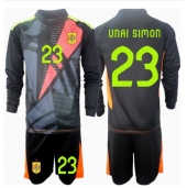 Spanien Unai Simon #23 Målmand Udebanetrøje Børn EM 2024 Langærmet (+ Korte bukser)
