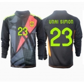 Spanien Unai Simon #23 Målmand Udebanetrøje EM 2024 Langærmet