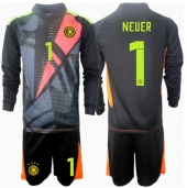 Tyskland Manuel Neuer #1 Målmand Hjemmebanetrøje Børn EM 2024 Langærmet (+ Korte bukser)